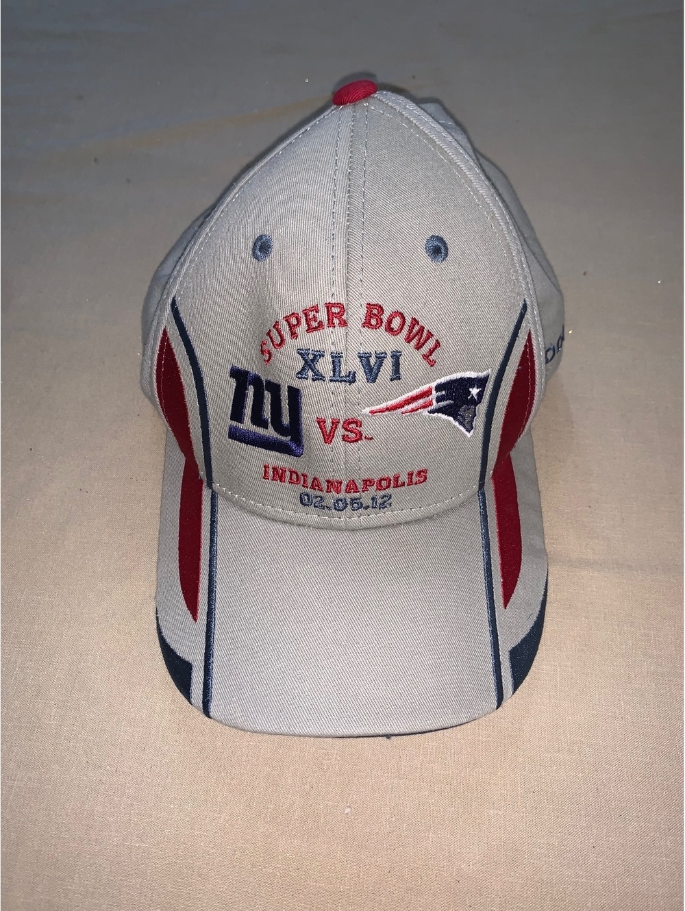 Reebok NFL New York Giants Super Bowl XLVI Indianapolis 2012 cap